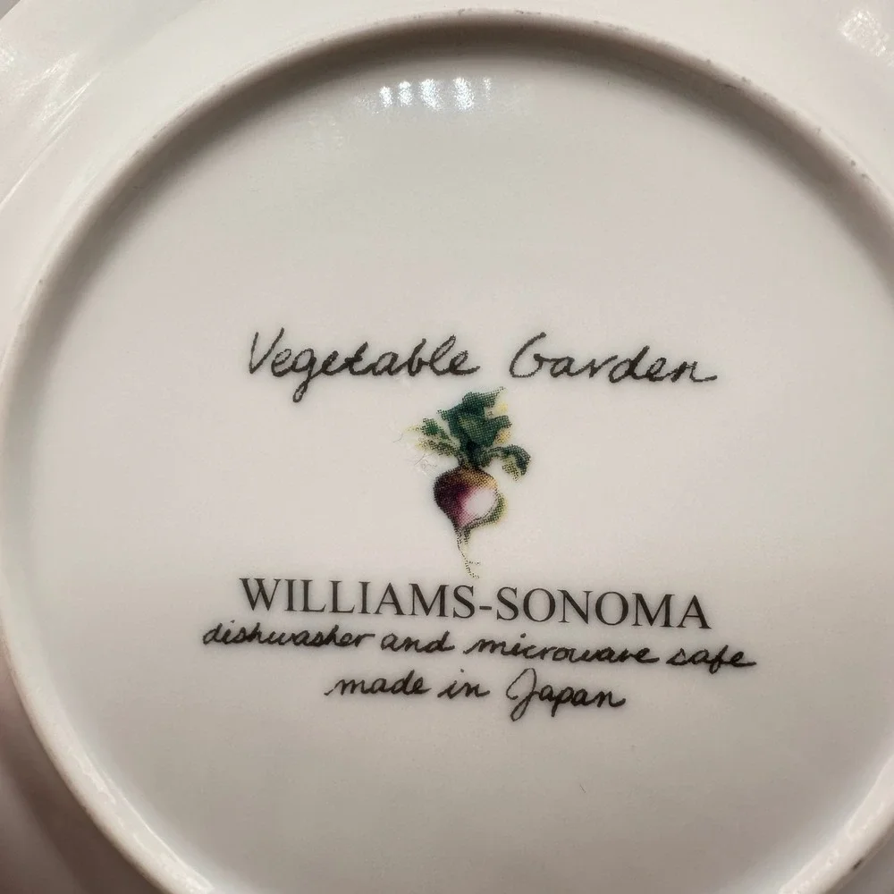 Williams-Sonoma Vegetable Garden Oignon Red Onion Octagonal Plate Japan 8.5